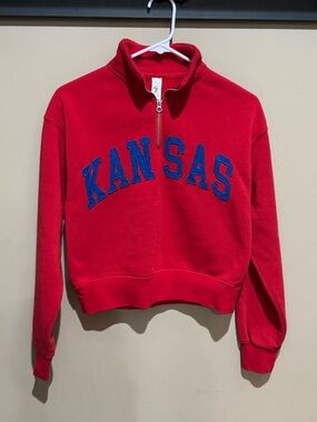 Kansas Red Quarter-Zip Sweatshirt - Women's